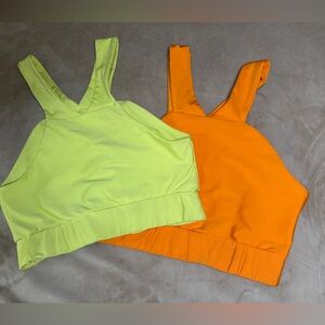 2 Bundle Ecco Women's Tops in Lime Green and Orange
